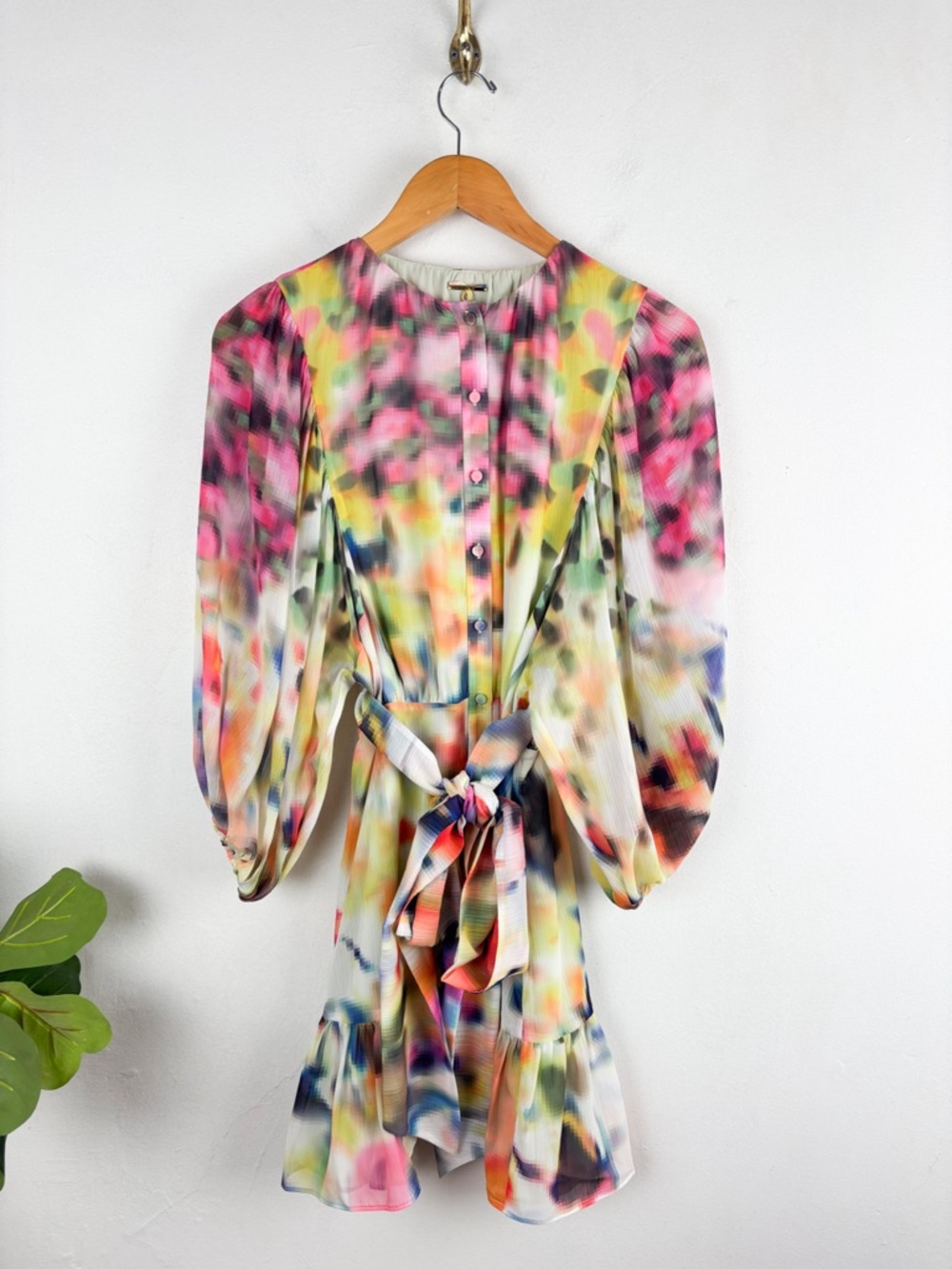 Alexis Leonie Crepe Mini Dress Sz M - Picture 3 of 12